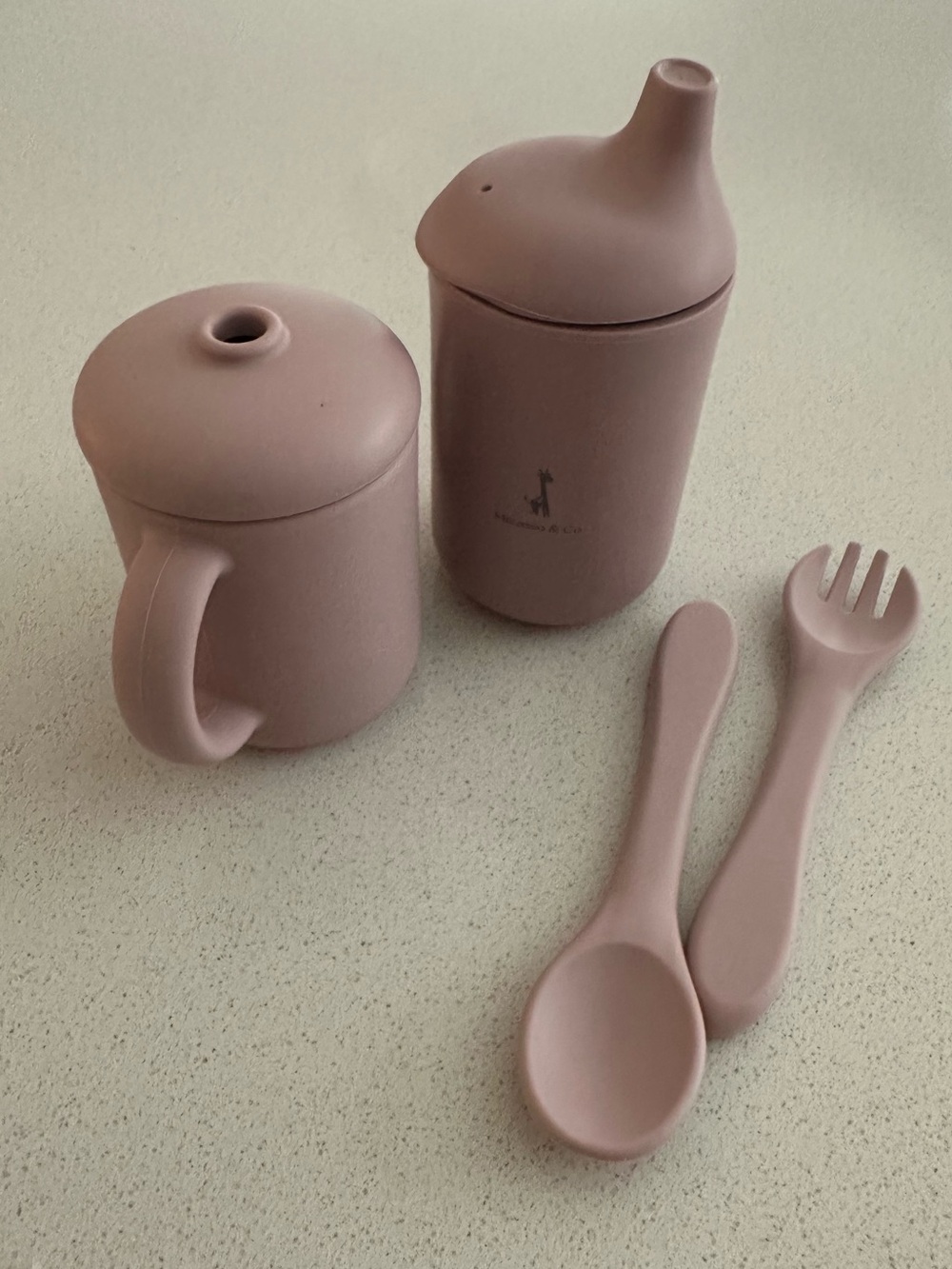 Baby silicone cups and utensils